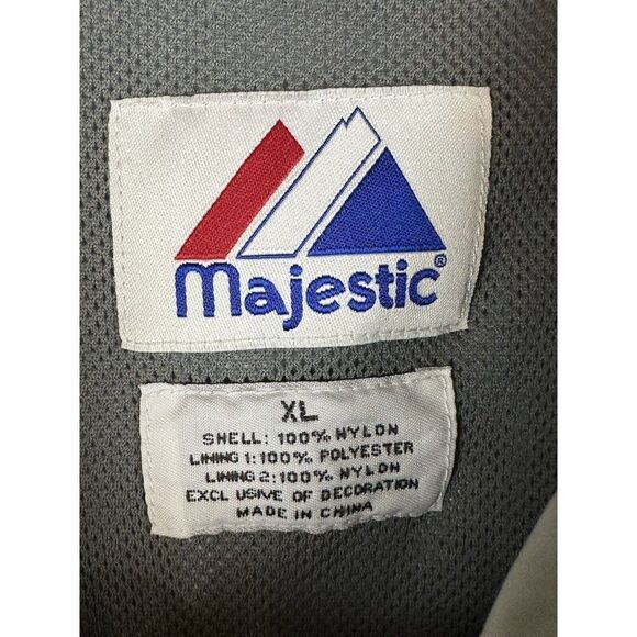 New York Yankees Majestic Jacket Authentic MLB Vintage Navy Blue Men XL Nylon NY - Picture 6 of 9